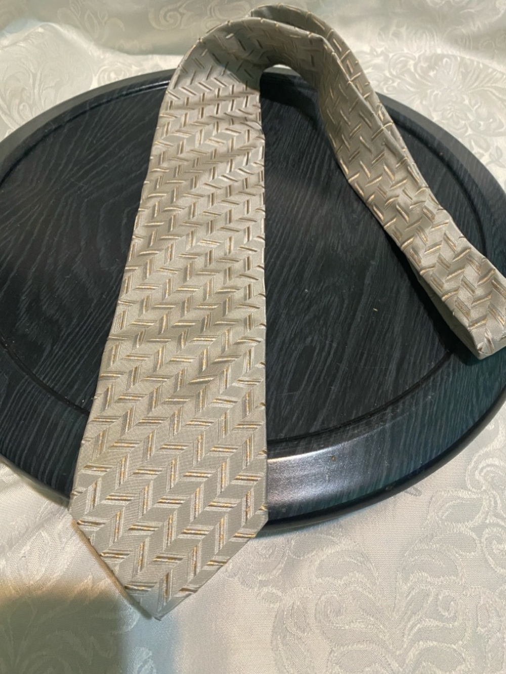 Hugo Boss Silk Tie Textured Light Beige Men's Tie